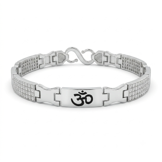 Divine Om 925 Silver Bracelet
