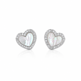Amour Pearl Halo Stud Earrings